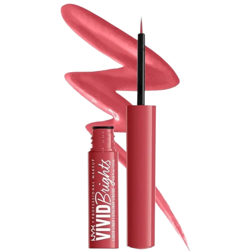 5 x NYX Makeup Vivid Brights Liquid Liner, On Red